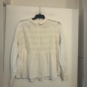 Free people reversible boho front and full button back long sleeve blouse Small